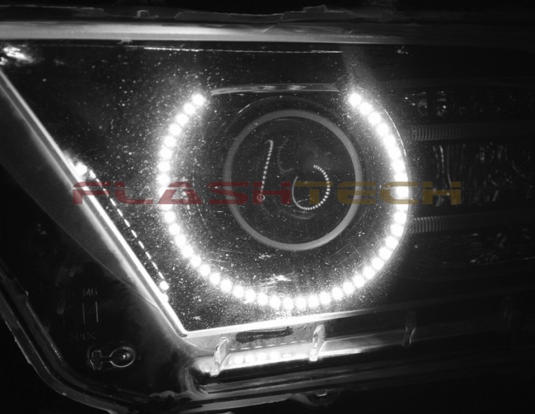 Ford Mustang 87-93 CHS Bright White LED Headlight Halo Ring Kit 