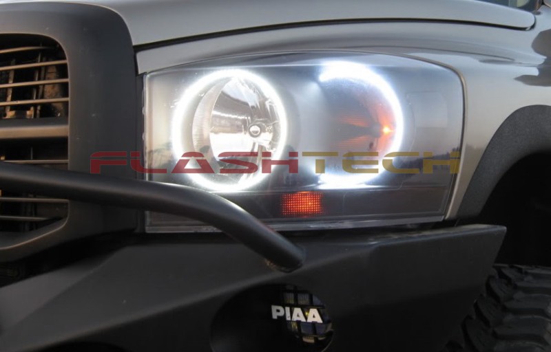 for Dodge Ram 1500 06-08 White LED Halo kit for Headlights